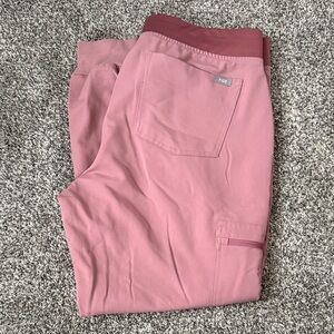Figs High Waisted Zamora Jogger Mineral Mauve Scrub Pants Size Large Petite